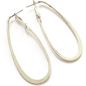 Jewelry - Silver Oval Hoop Earrings Jewelry - Silver Oval Hoop Earrings